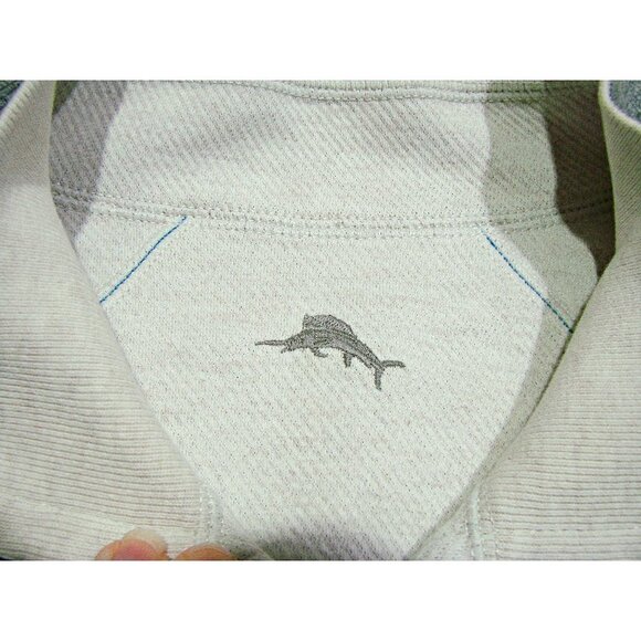 Tommy Bahama Flipshore Reversible 1/4 Zip Pullover Sweater Lychee Heather XL-1X - Picture 9 of 12